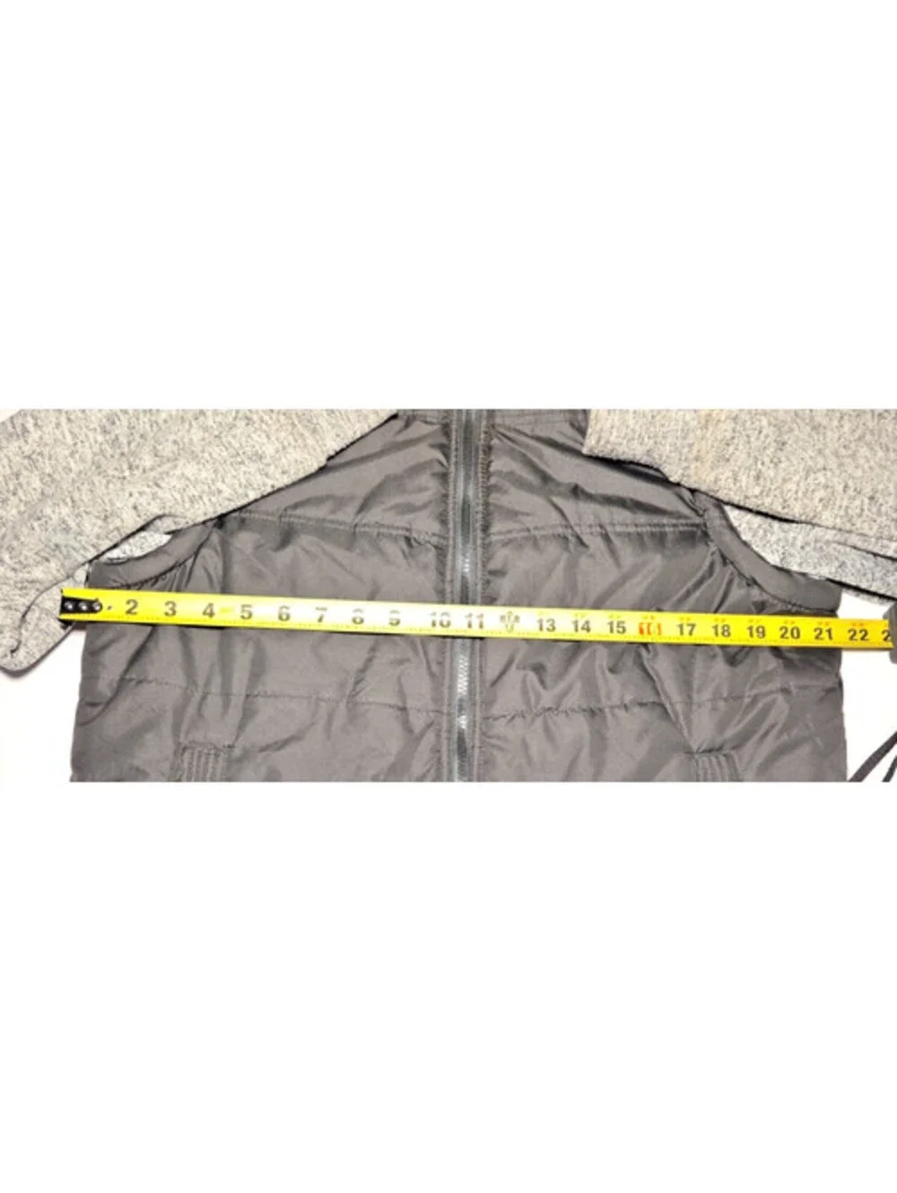 Distortion Hooded Puffer Jacket Mens Medium Black Gray Mixed Media Full Zip